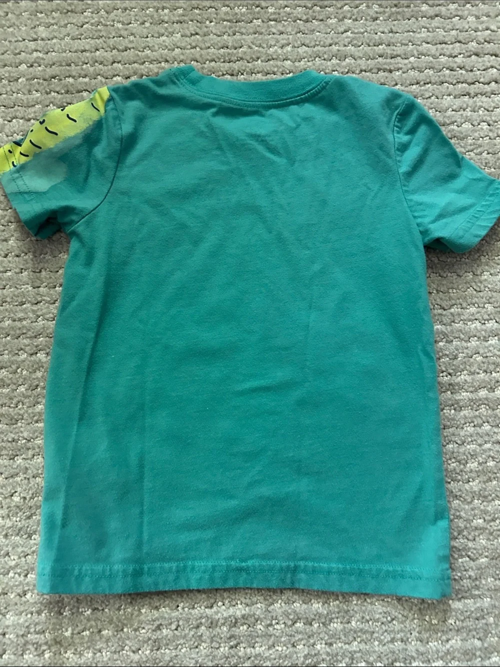 Carter's Teal Dinosaur Tee and Light Gray Shorts Set